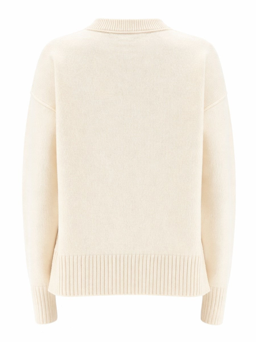 Ami Paris Men's Maglia in Lana Con White