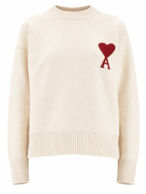 Ami Paris Men's Maglia in Lana Con White