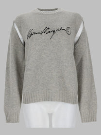 MM6 Maison Margiela Women's Maglia in Lana Con Grey