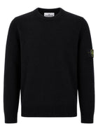 Stone Island Men's Wool Sweater with Patch Black