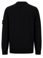 Stone Island Men's Wool Sweater with Patch Black, view 3