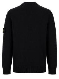 Stone Island Men's Maglia in Lana Con Patch Black
