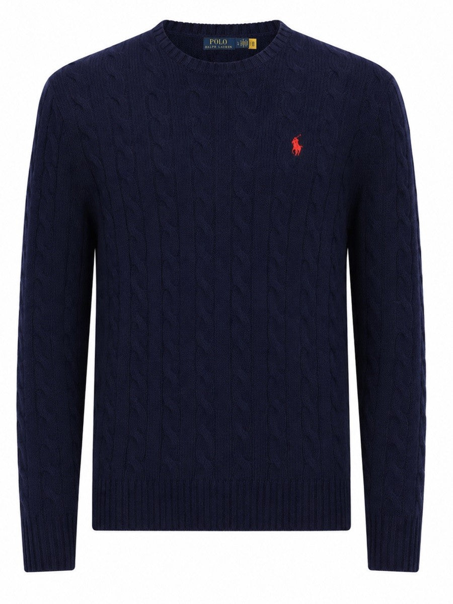 Polo Ralph Lauren Men's Maglia in Lana Cashmere Blue