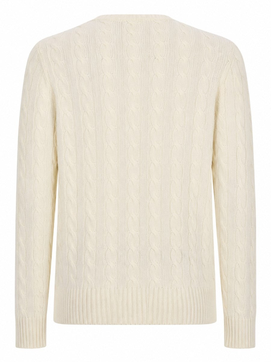 Polo Ralph Lauren Men's Maglia in Lana Cashmere White