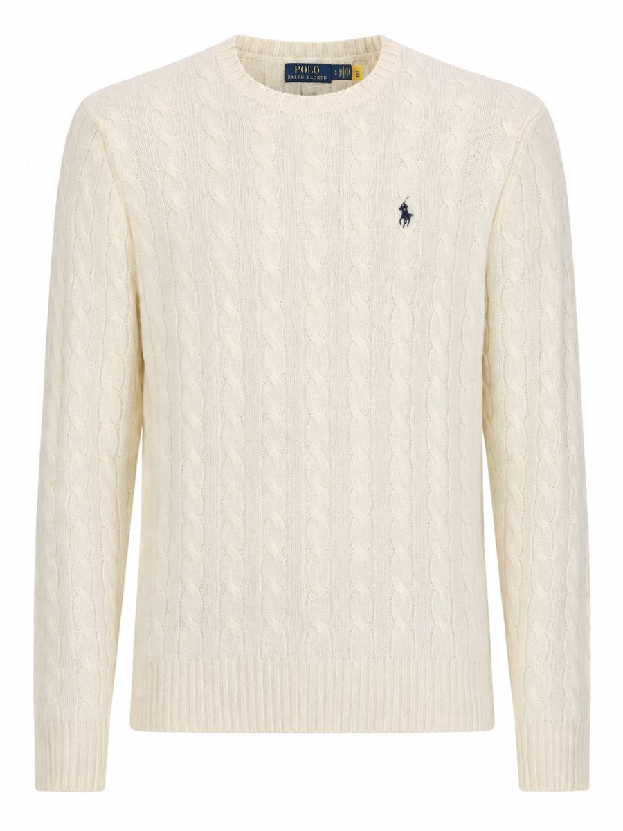 Polo Ralph Lauren Men's Maglia in Lana Cashmere White