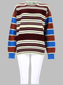 Paul Smith Women's Maglia in Lana Cotone Righe Multicolor