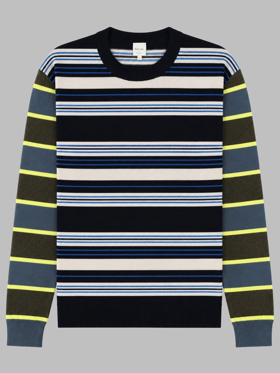 Paul Smith Men's Maglia in Lana Cotone Multicolor