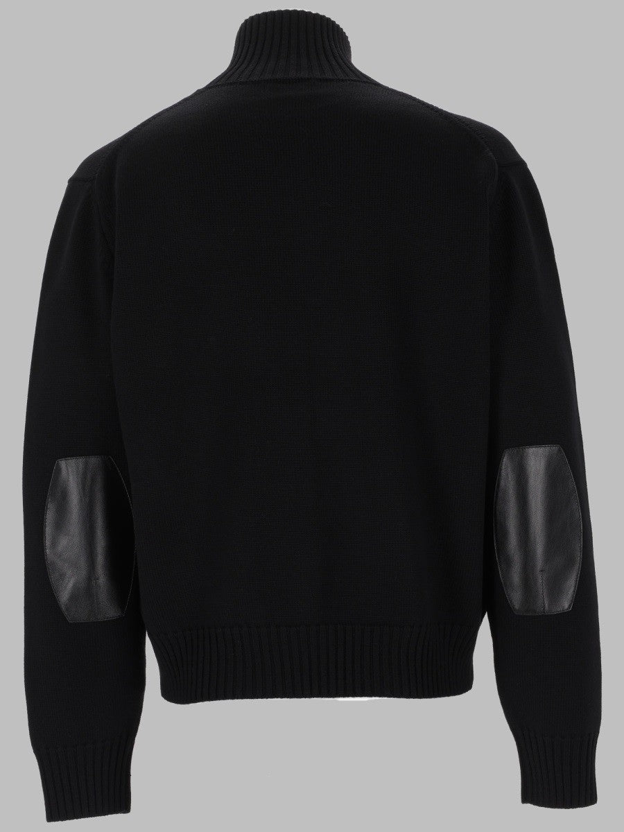 Tom Ford Men's Maglia in Lana Merino Con Zip Patch Black