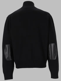 Tom Ford Men's Maglia in Lana Merino Con Zip Patch Black