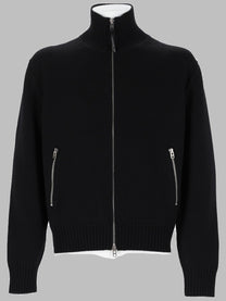 Tom Ford Men's Maglia in Lana Merino Con Zip Patch Black