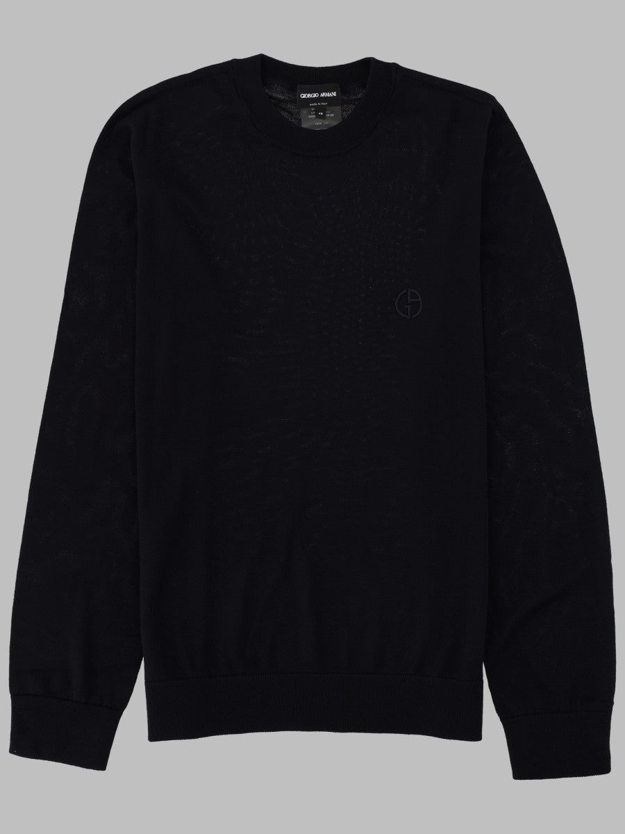 Giorgio Armani Men's Maglia in Lana Vergine Blue