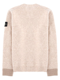Stone Island Men's Alpaca Blend Wool Sweater with Patch Beige, view 2