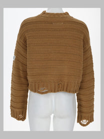 MM6 Maison Margiela Women's Maglia in Misto Lana Beige