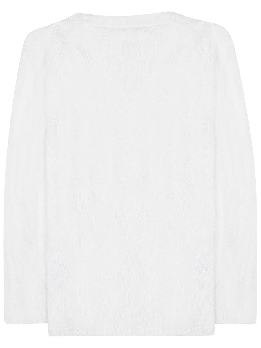Parosh Women's Linen Blend Sweater White, view 2