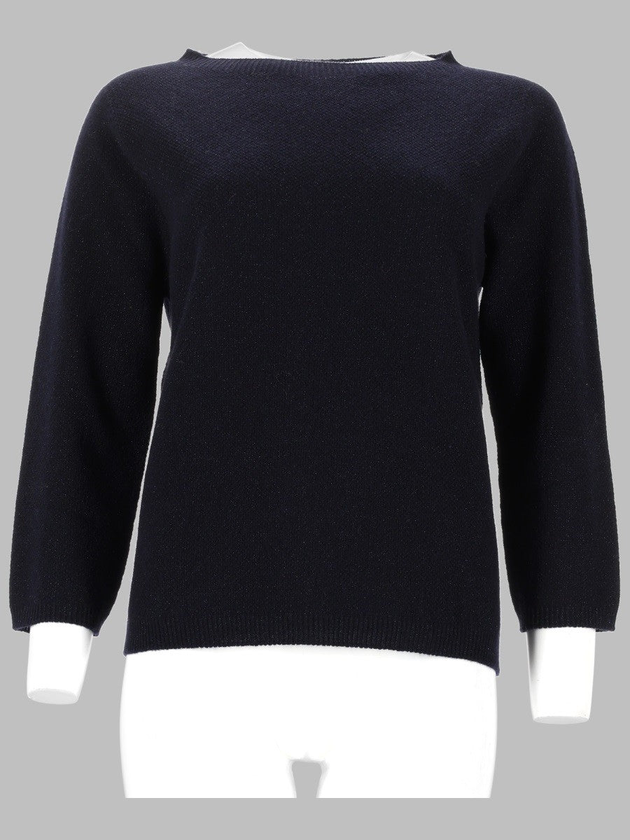 Fabiana Filippi Women's Maglia in Platinum Con Lurex Blue