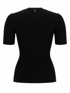 Ami Paris Women's Viscose Ribbed Sweater Black, view 2