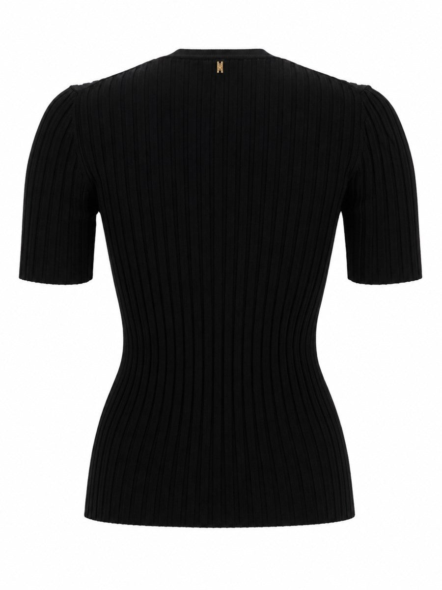 Ami Paris Women's Maglia in Viscosa Coste Black