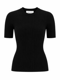Ami Paris Women's Maglia in Viscosa Coste Black