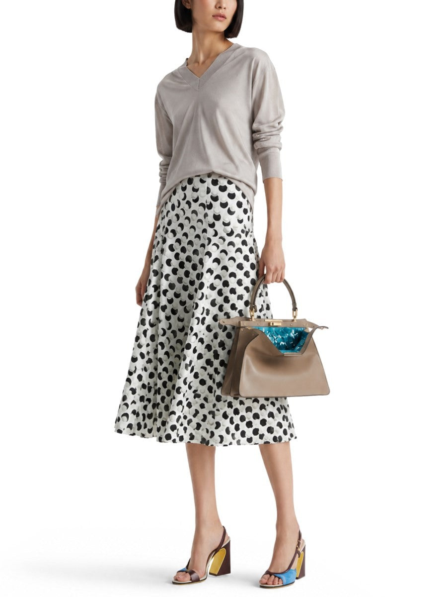 Fendi Women's Maglia in Viscosa Lucida Grey