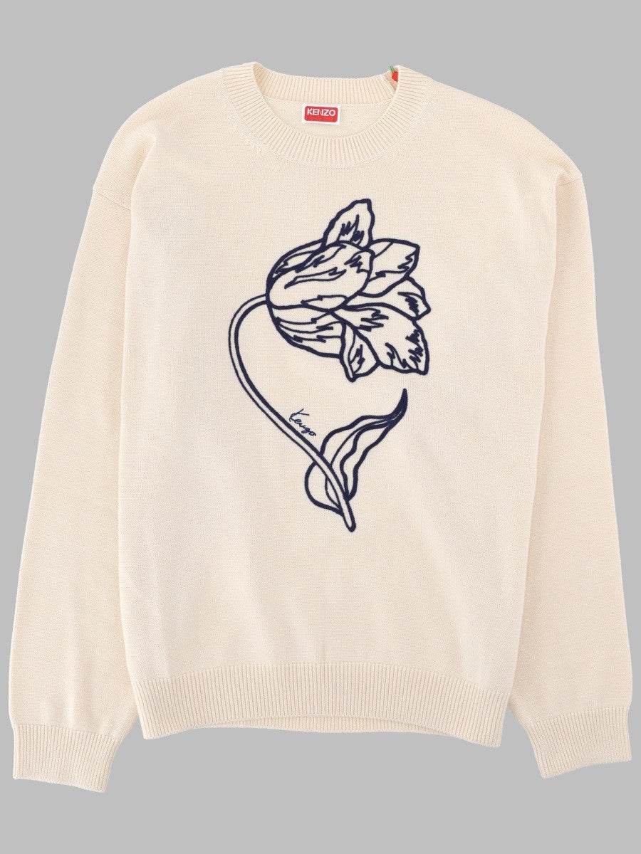 Kenzo Men's Maglia Kenzo Tulip White