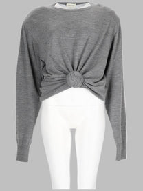 Magda Butrym Women's Maglia Leggera Con Nodo Grey