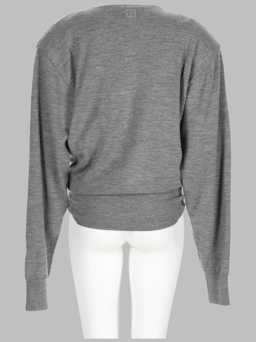 Magda Butrym Women's Maglia Leggera Con Nodo Grey