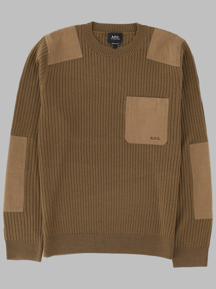 A.P.C Men's Maglia Mallarme in Lana Brown
