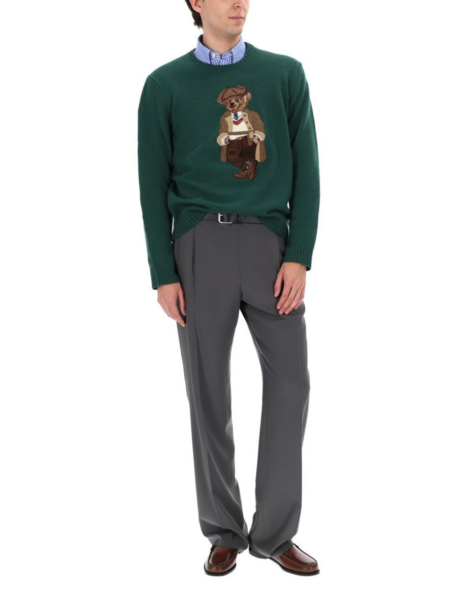 Polo Ralph Lauren Unisex Maglia Polo Bear Green