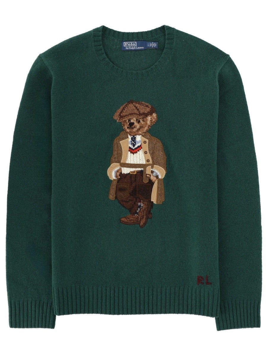 Polo Ralph Lauren Unisex Maglia Polo Bear Green