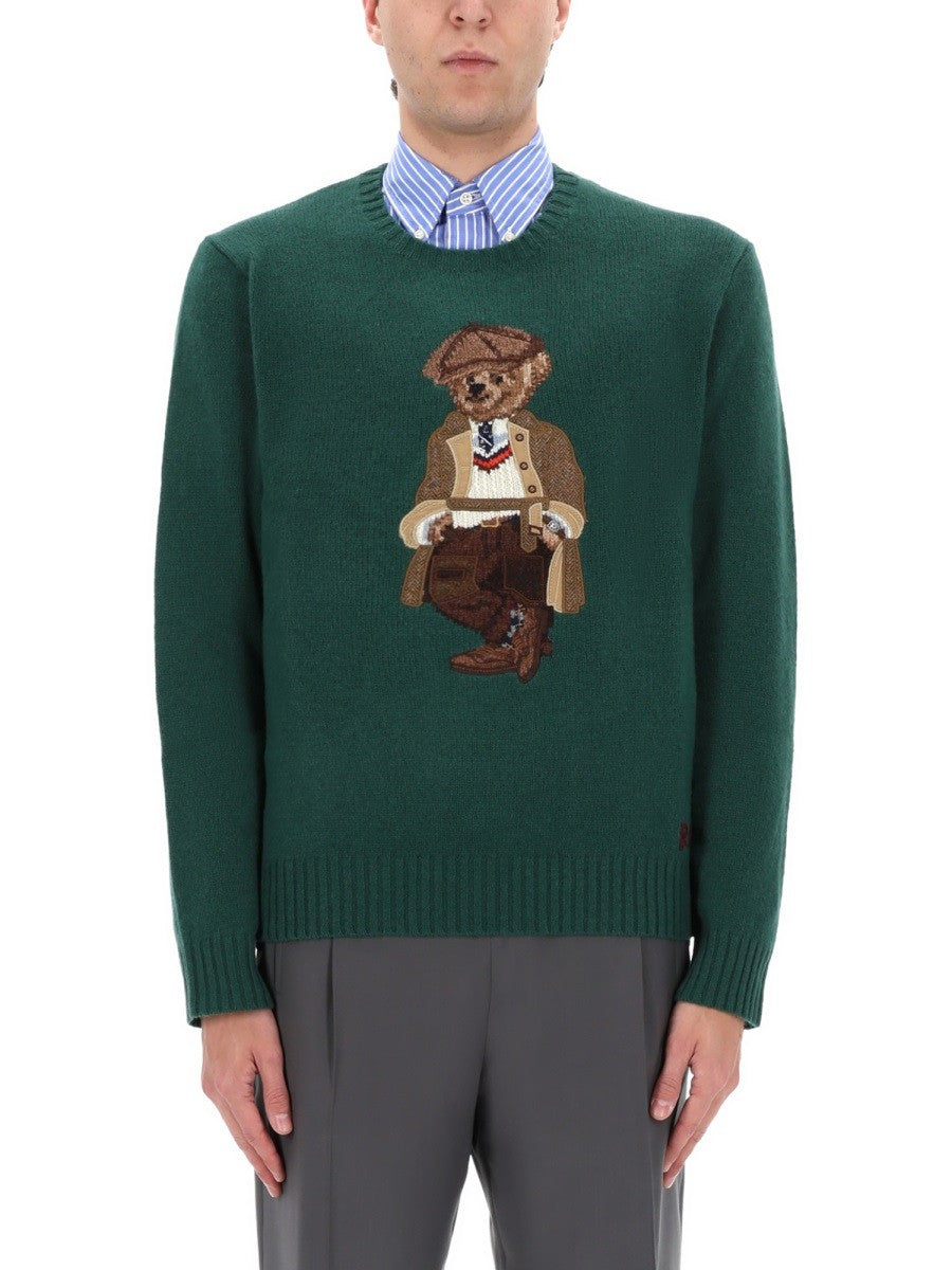 Polo Ralph Lauren Unisex Maglia Polo Bear Green
