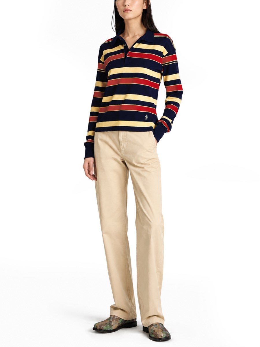 JW Anderson Women's Maglia Polo Con Multicolor