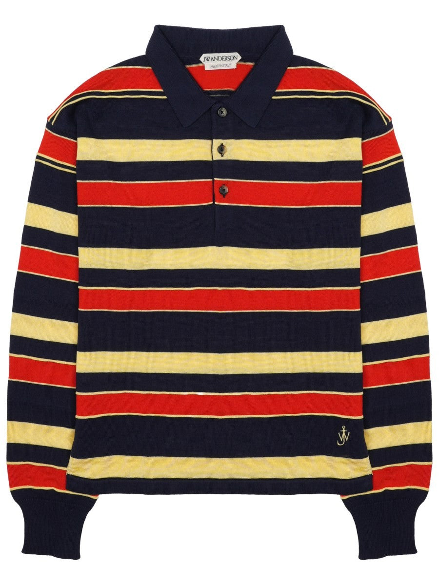 JW Anderson Women's Maglia Polo Con Multicolor