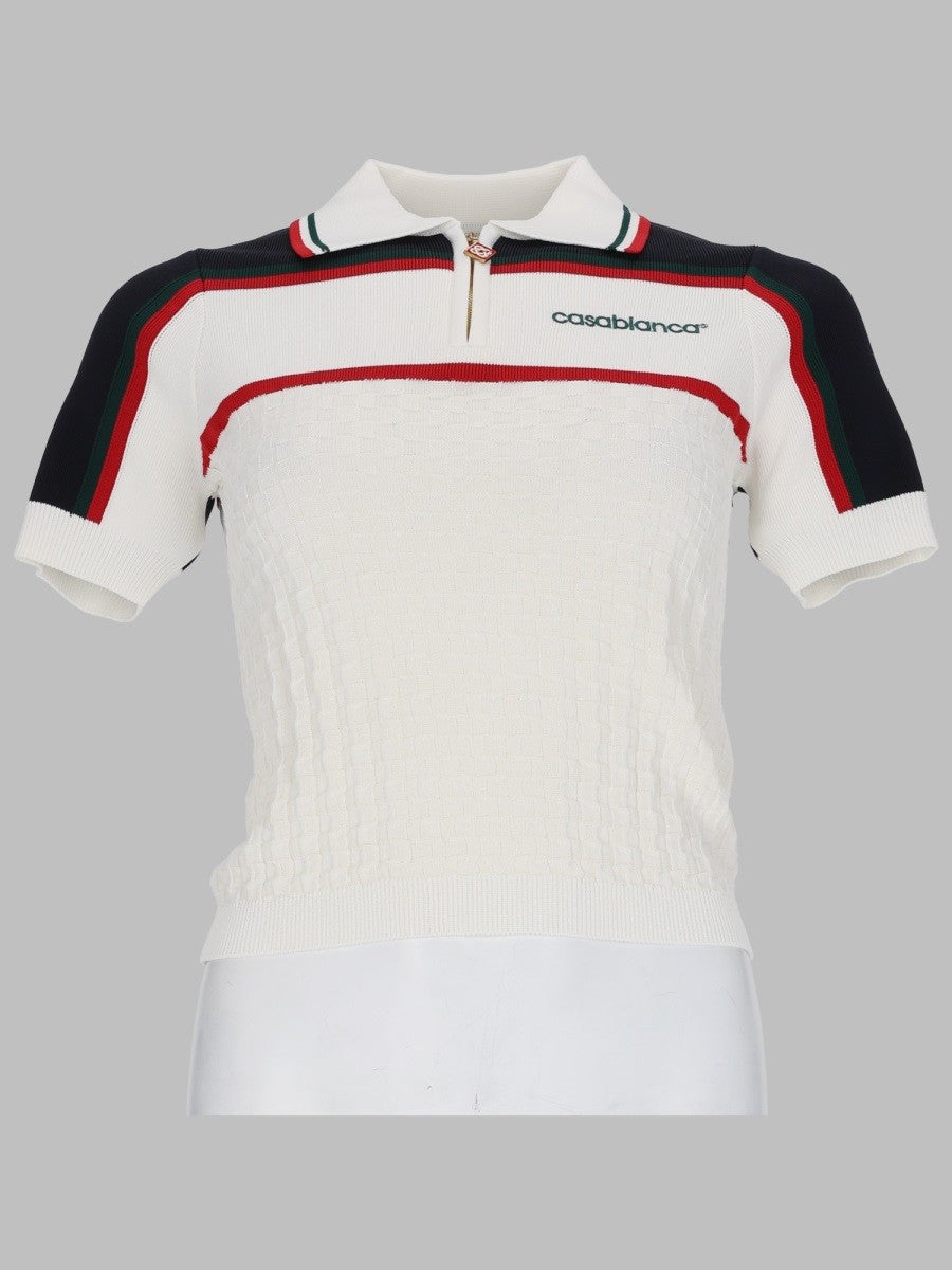 Casablanca Women's Maglia Polo DA Tennis White