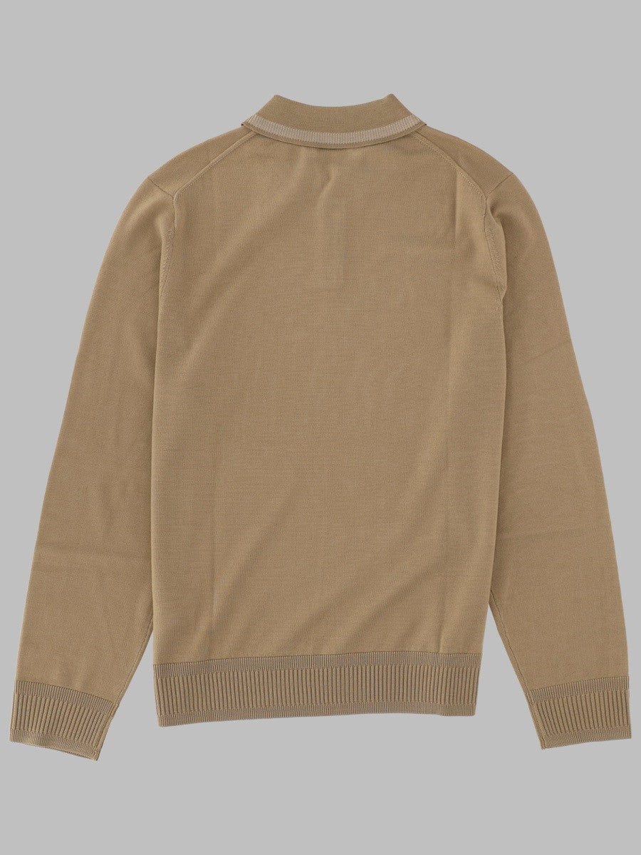Ps By Paul Smith Men's Maglia Polo in Lana Merino Brown