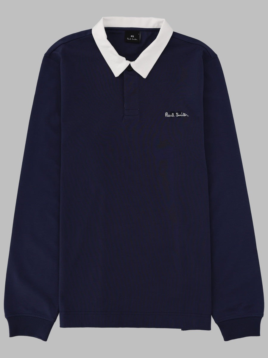 Ps By Paul Smith Men's Maglia Rugby Con Blue