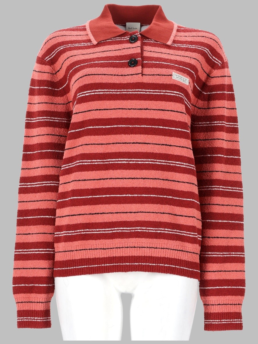 Paul Smith Women's Maglia Rugby in Bouclé Blue