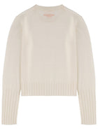 Guest In Residence Women's Shrunken Crew Sweater White, view 2