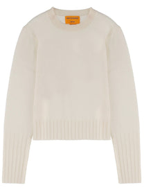Guest In Residence Women's Maglia Shrunken Crew White