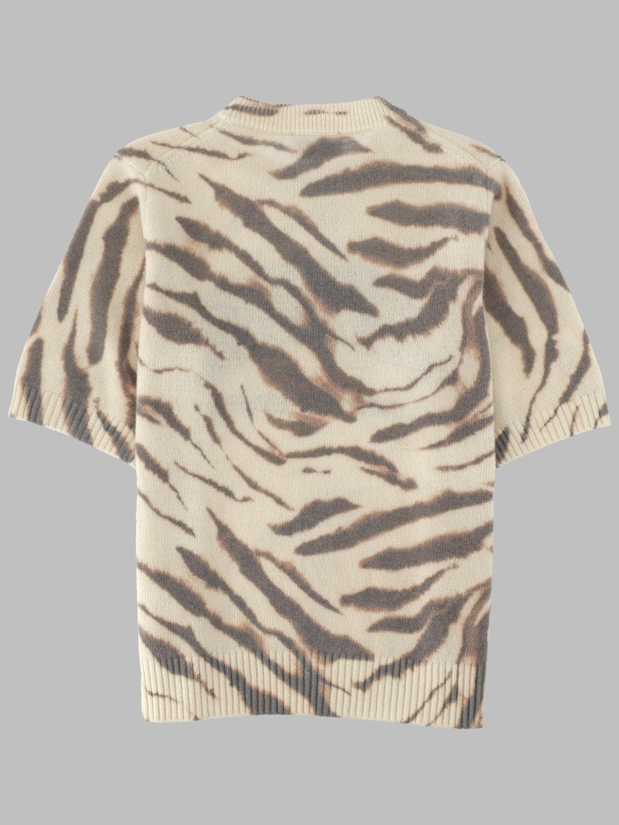 Ganni Women's Maglia Slim Fit Con Stampa All over Pattern
