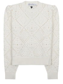 Dior Women's Maglia Traforata in Cotone White
