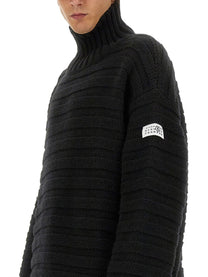 MM6 Maison Margiela Men's Maglione Collo Alto Black