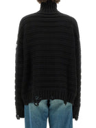 MM6 Maison Margiela Men's Collar High Sweater Black, view 3