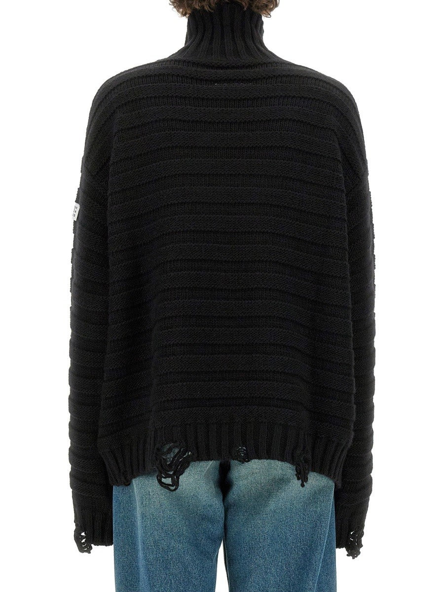 MM6 Maison Margiela Men's Maglione Collo Alto Black
