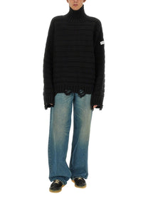MM6 Maison Margiela Men's Maglione Collo Alto Black