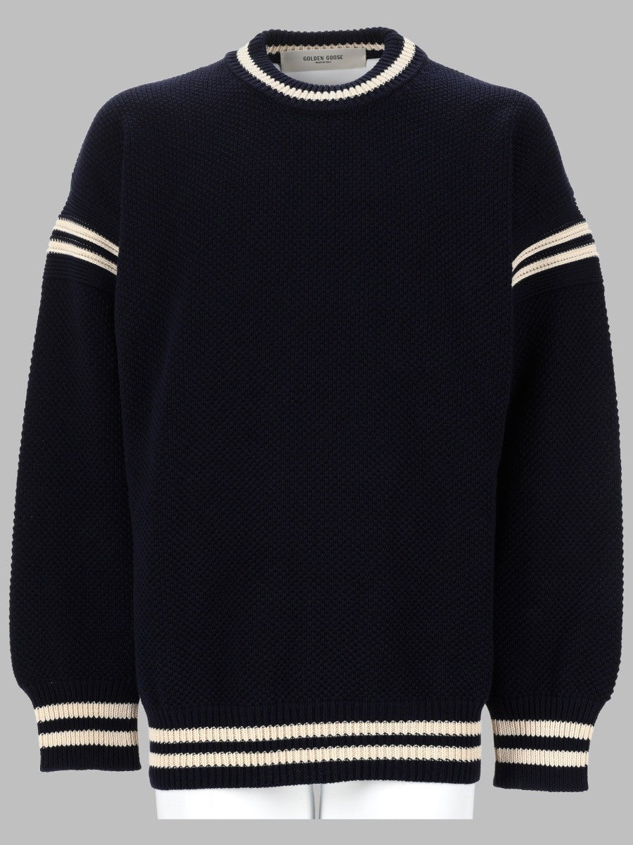 Golden Goose Men's Maglione Boxy Blue