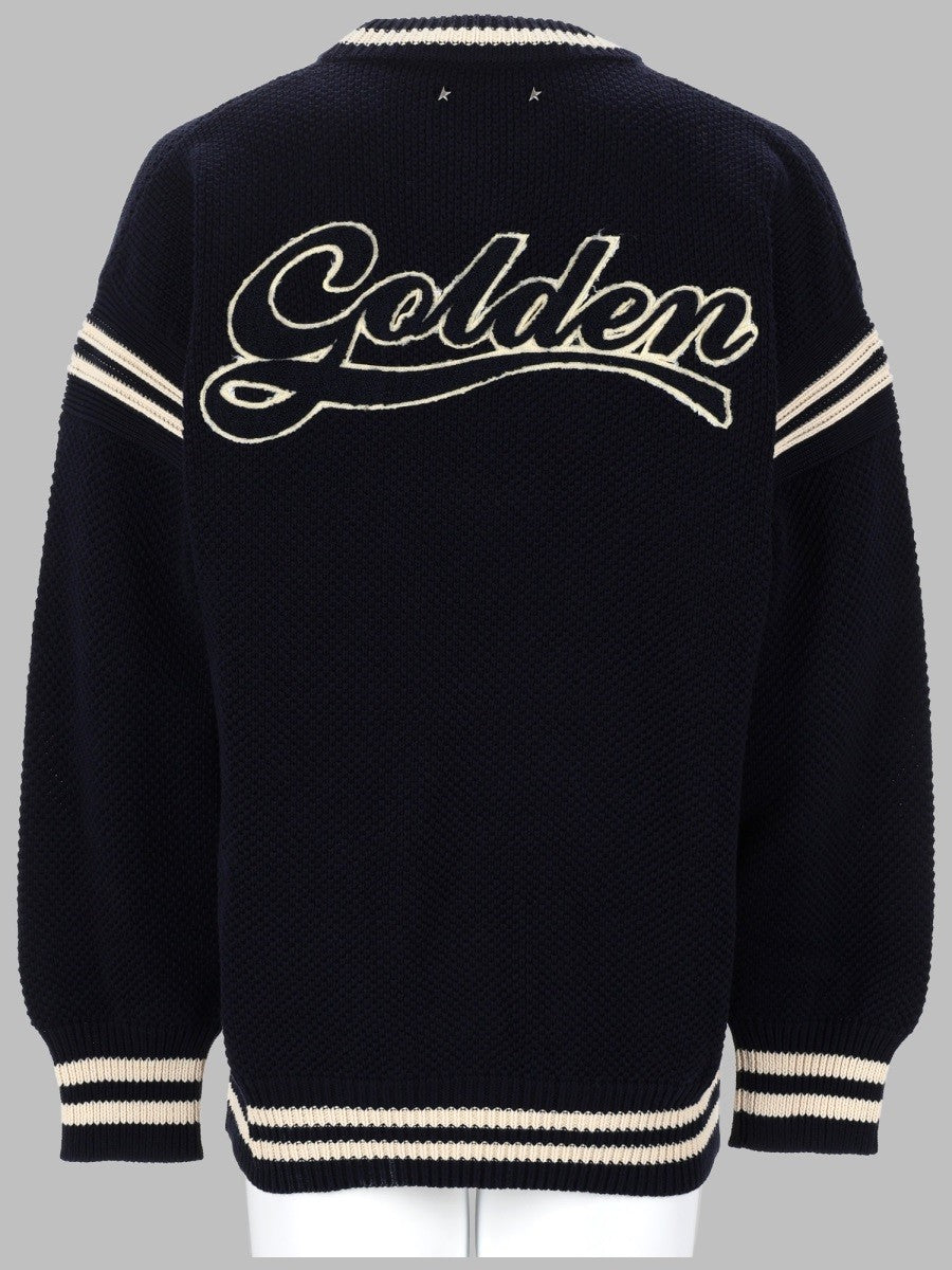 Golden Goose Men's Maglione Boxy Blue
