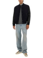 Golden Goose Men's Sweater with Scritta Sul Retro Grey, view 2