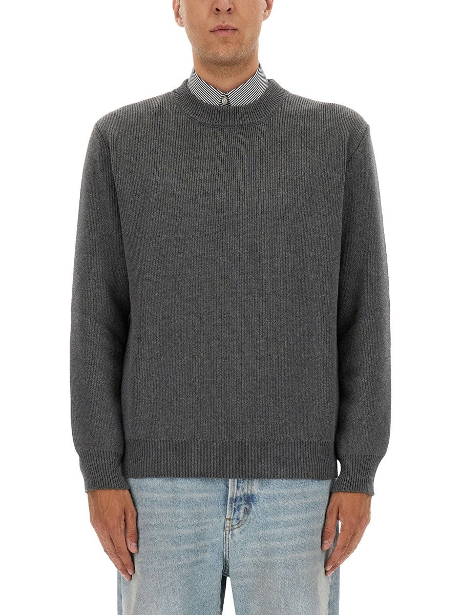 Golden Goose Men's Sweater with Scritta Sul Retro Grey