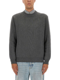 Golden Goose Men's Sweater with Scritta Sul Retro Grey