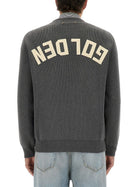 Golden Goose Men's Sweater with Scritta Sul Retro Grey, view 3